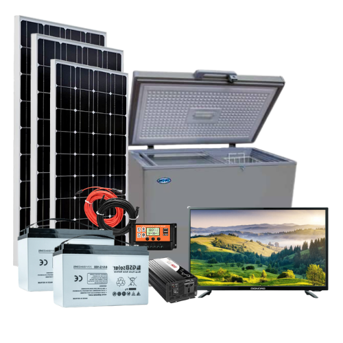 Solar Energy System Plus Freezer With 32" TV